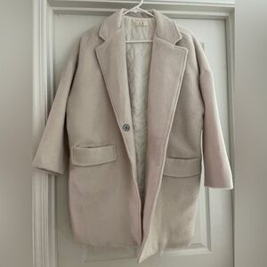 Elegant Cream oversized Women's Coat